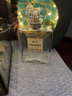 Vintage Chanel No 5 Paris 3.4 Fl OZ EMPTY Spray Bottle Made France Eau de Parfum